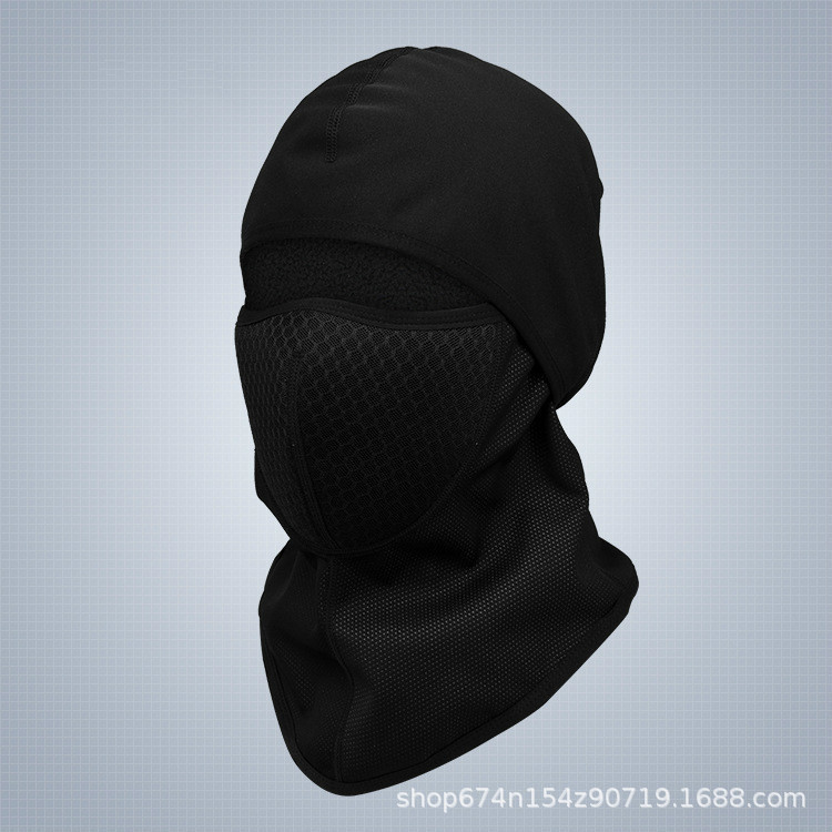 Carbón activado montar al aire libre a prueba de viento sombrero máscara caliente sombrero esquí máscara equipo