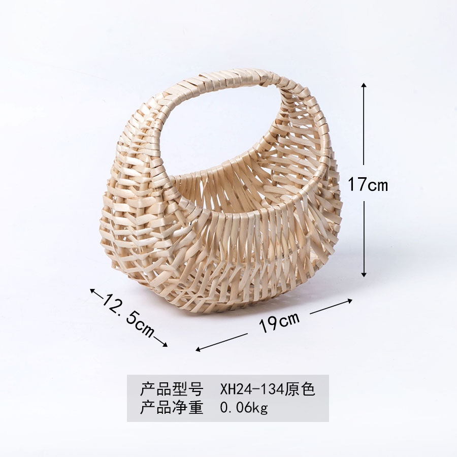 Pequeña canasta de flores de mano de sauce personalizada canasta de flores de picnic artesanal canasta de caña canasta de regalo de vacaciones más ventajosa