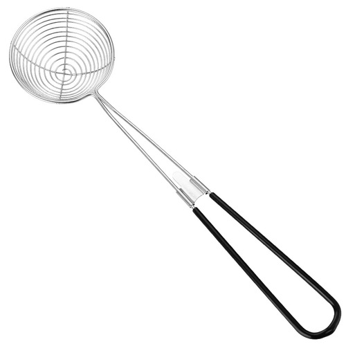 Pearl colander, stainless steel red handle pearl powder round spoon, hot pot colander, pearl milk tea colander, deepening net fishing