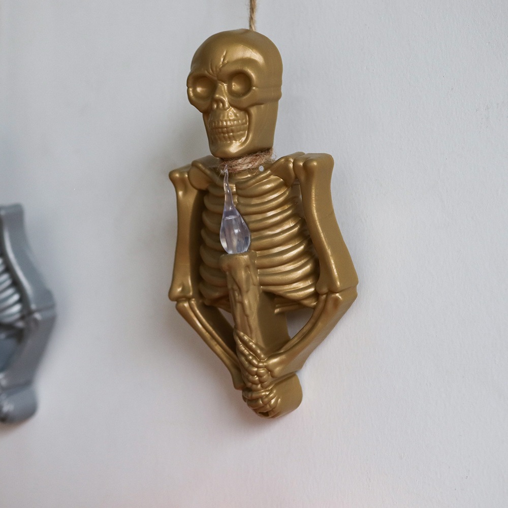 Nuevo Halloween decoración lámpara esqueleto atmósfera horrendo decoración props LED vela de mano lámpara esqueleto lámpara colgante