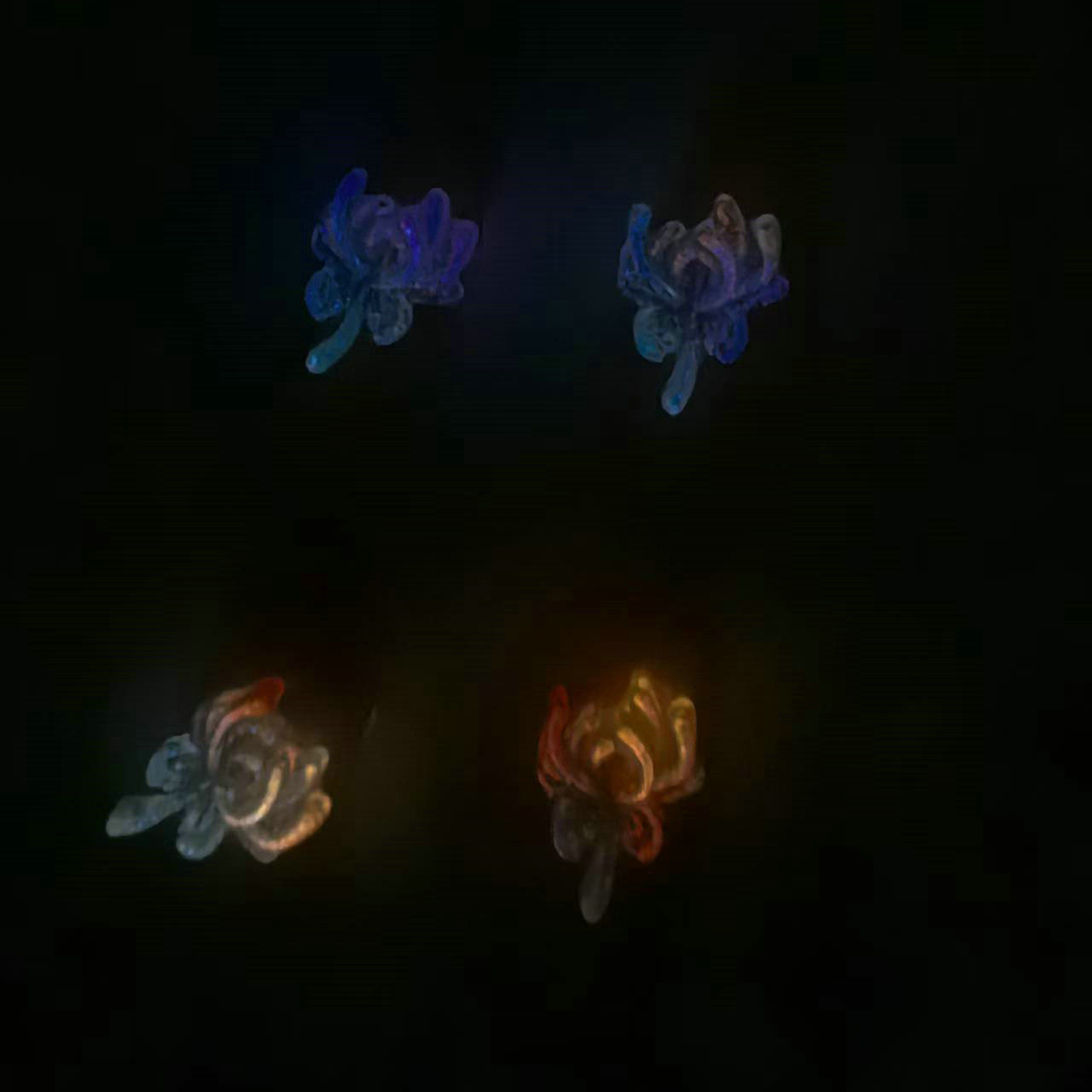 夜光彼岸花美甲饰品迷你树脂小配件耳钉diy饰品配件批发000