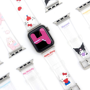 For iwatch strap Apple Watch 6 generation 7/SE/5/4/3/2/1 cartoon silicone