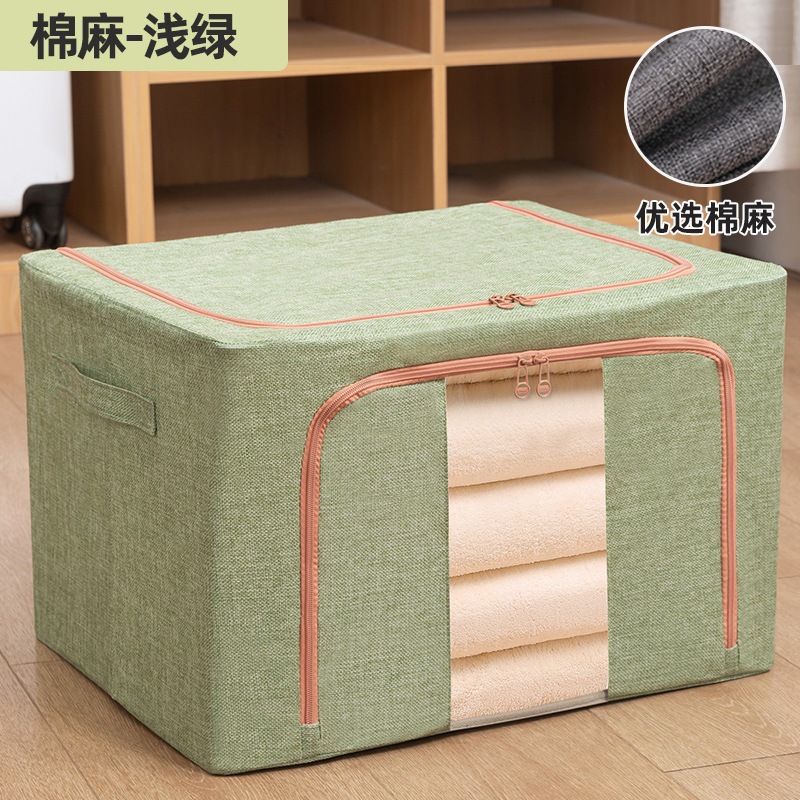 Caja de almacenamiento de ropa, caja de almacenamiento de ropa extra grande, cama de tela de Oxford, dormitorio de tela plegable, caja de almacenamiento de marco de acero