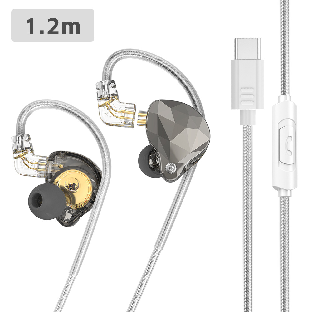 Auriculares deportivos con cable X4Pro en la oreja, monitor ancla enchufable, retorno del oído, teléfono móvil, computadora typec3.5 mm