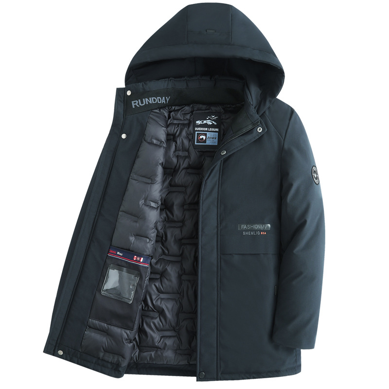 Giacca da uomo in cotone spesso con cappuccio, cappotto invernale caldo semplice e casual da lavoro, tridimensionale_voghion.com