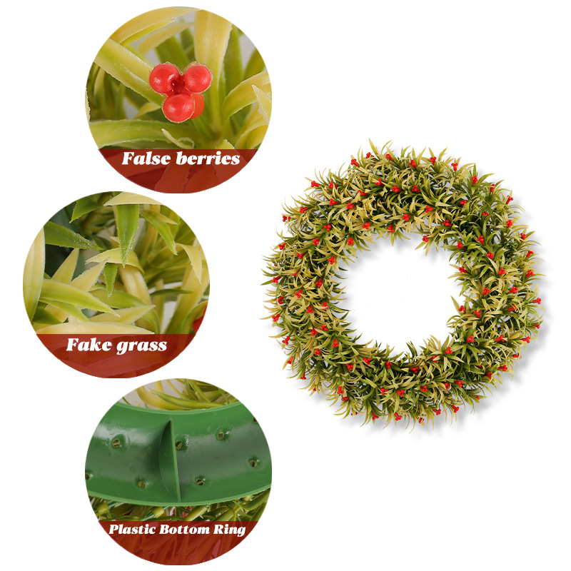 Amazon primavera artificial Berry Garland 2024 nueva flor artificial centro comercial ventana decoración al aire libre patio puerta colgante