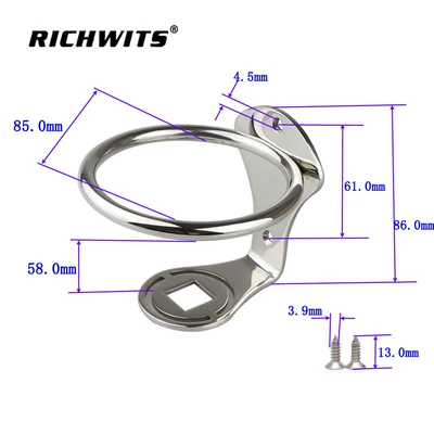 Mirror-Polished Tea Cup Holder, Stainless Steel Cup Holder, Yacht and Rv Cup Holder Hardware Accessories, Cup Holder, Beverage Holder (Avtomobil ehtiyat hissələri) - 2001-basketball-hoop-cup-holder-single-weight-0255kg