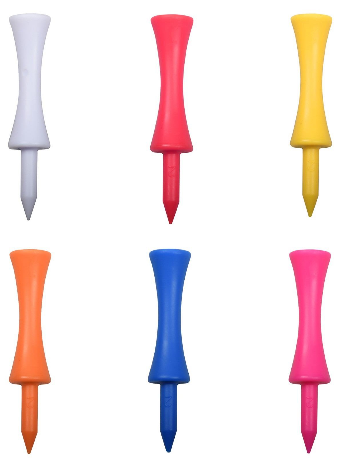 Pico de bola de plástico de golf 59mm límite tee asiento de golf clavo de bola multicolor golf tees