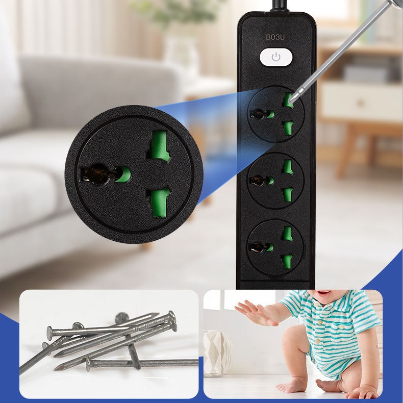 Comercio exterior directo estándar británico estándar europeo estándar americano enchufe con placa de conexión USB enchufe al por mayor en el sudeste asiático tailandés