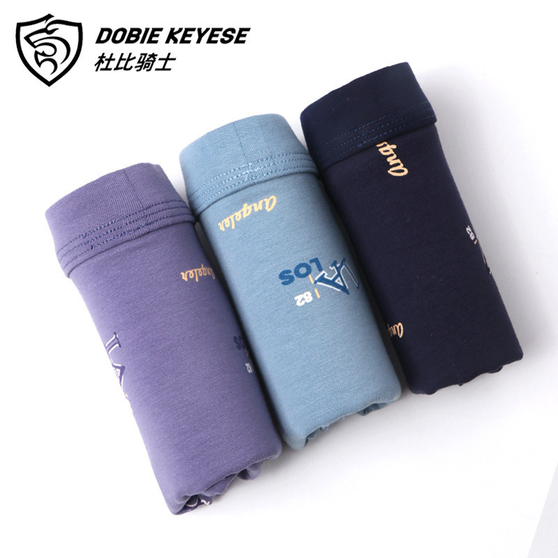 Dobby Knight new men's boxer briefs stretch cotton student winter thick tide printed boxer shorts 8360