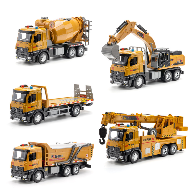 (Boxed) Jiadu simulation Dump digging and stirring flat multi-functional alloy engineering vehicle model maternal and child toys