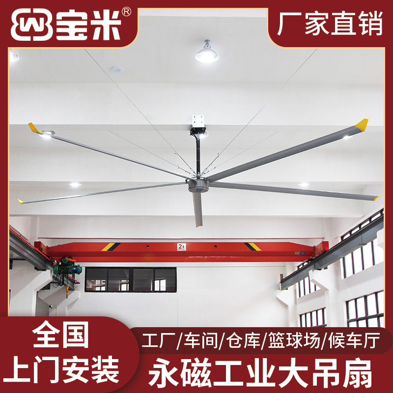 Permanent magnet Industry Ceiling fan 73 factory RV improve air circulation cooling Warehouse Basketball Court Large Fan