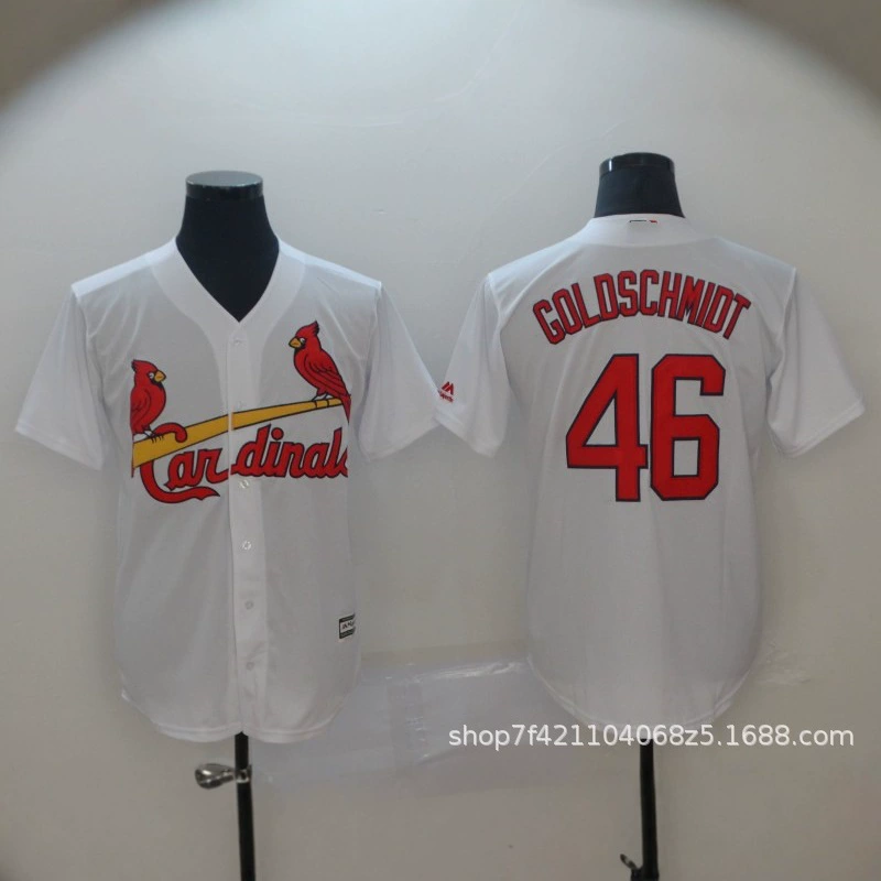 Бейсбольная майка (MLB) Cardinals, реплика с именем игрока, на пуговицах, размеры S–XXXL