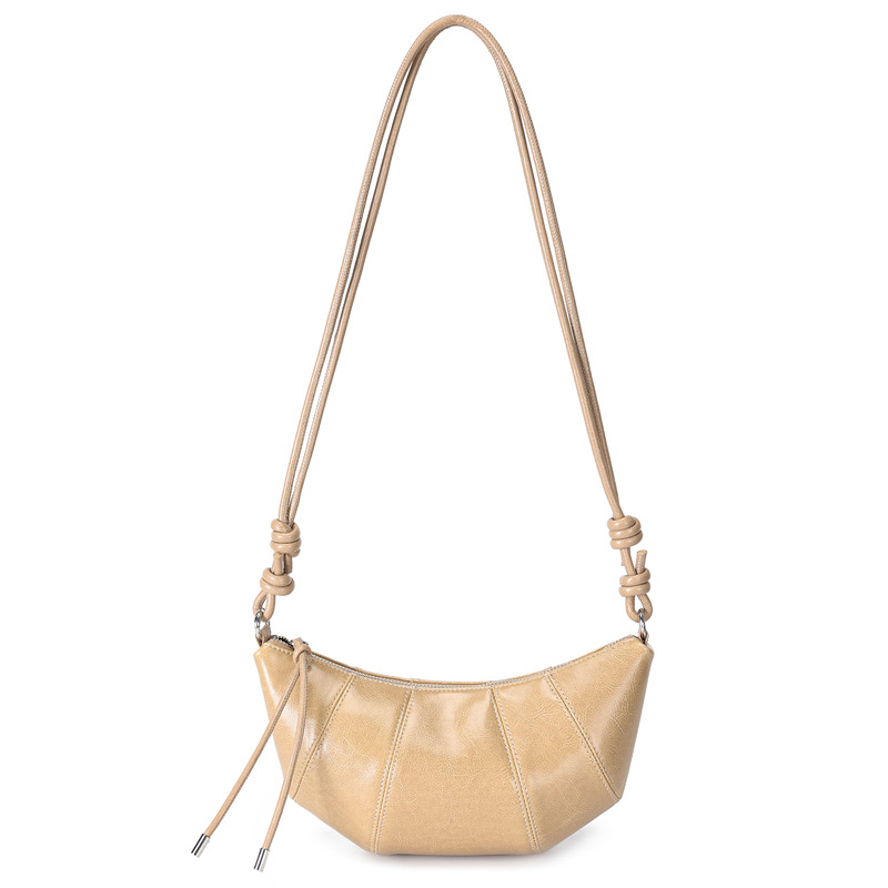 Genuine Leather Fashion Crossbody Bag Spring Versatile 2026 New Shoulder Underarm Bag Dumpling Bag Luxury Hobo Bag For Women - Thumbnail 7