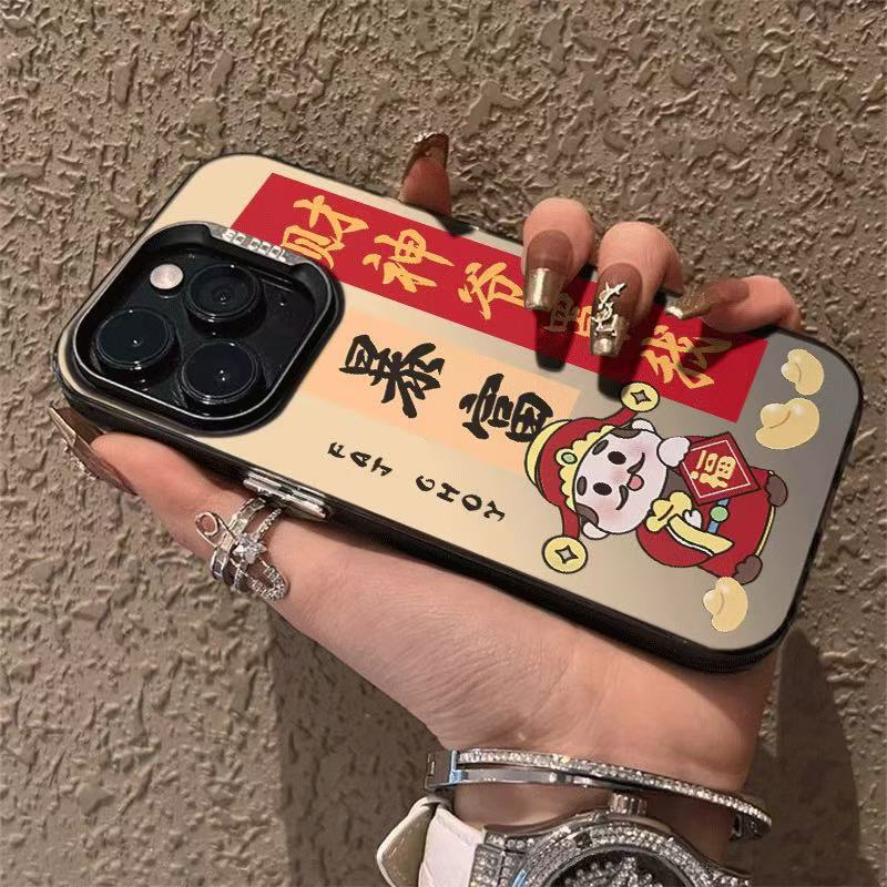 Nueva riqueza adecuada para iPhone 16 funda para teléfono móvil Apple 15promax/14 anti-caída 13pro12 festivo 11xr