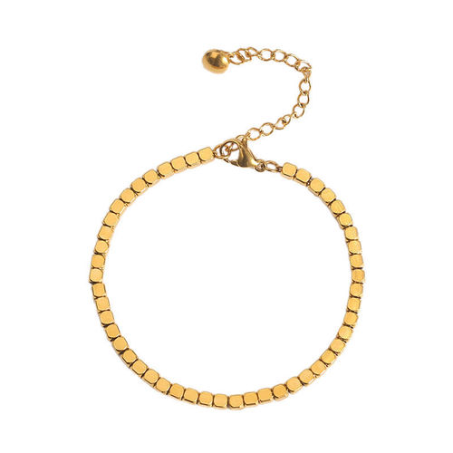 Non-fading 18K gold plated silver anklet for women niche high-end light luxury cool style  new design