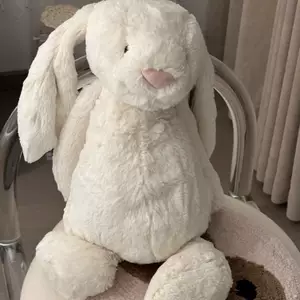51cm Classic Shy Bonnie Rabbit Pacifying Doll White Beige Light Pink Blue Cute Plush Toy