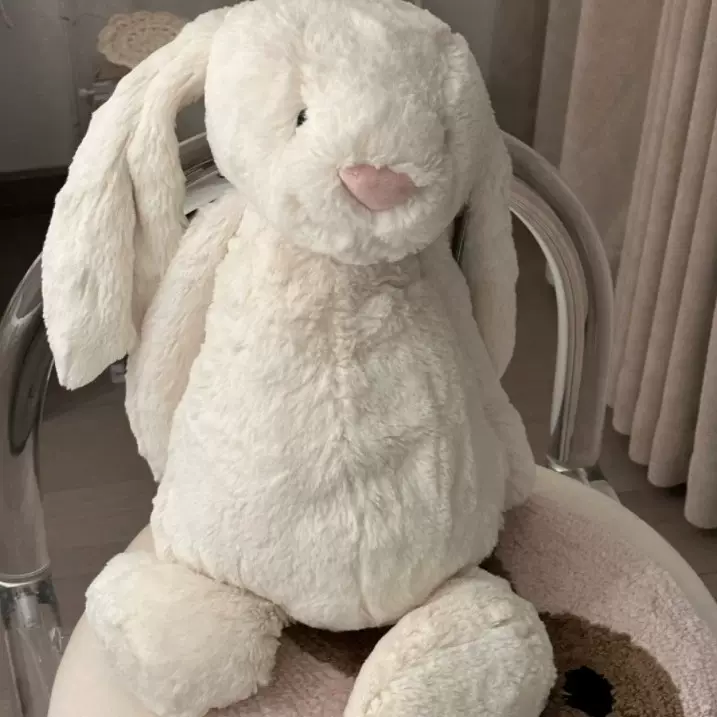 51cm Classic Shy Bonnie Rabbit Pacifying Doll White Beige Light Pink Blue Cute Plush Toy