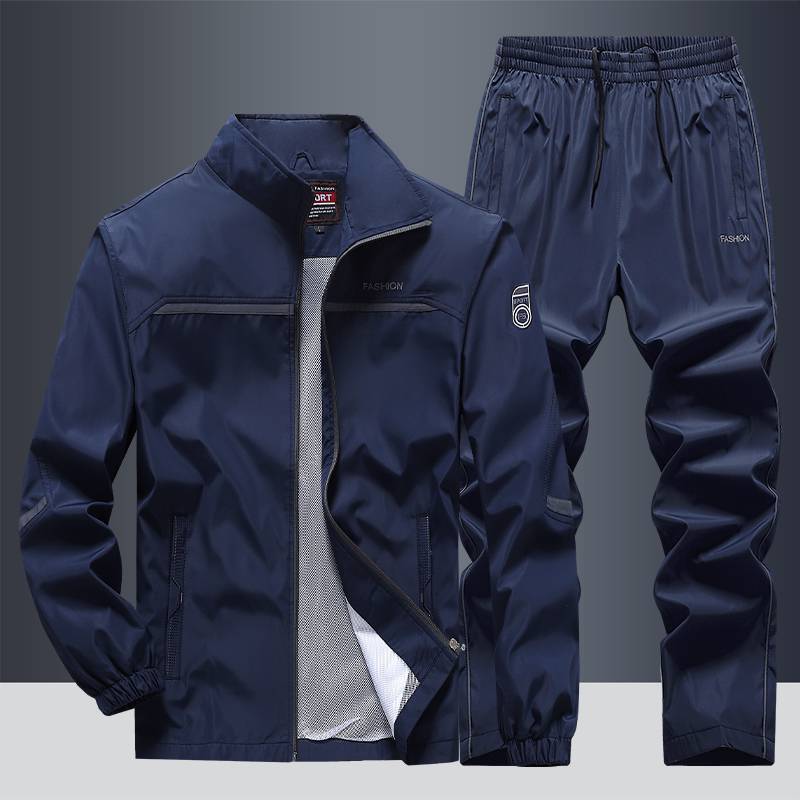 25 Outdoor Leisure Sports suit Men's Spring and Autumn Middle-aged Dad's Two-piece plus size Work Clothes Men's Wear 25 Outdoor Leisure Sports suit Men's Spring and Autumn Middle-aged Dad's Two-piece plus size Work Clothes Men's Wear