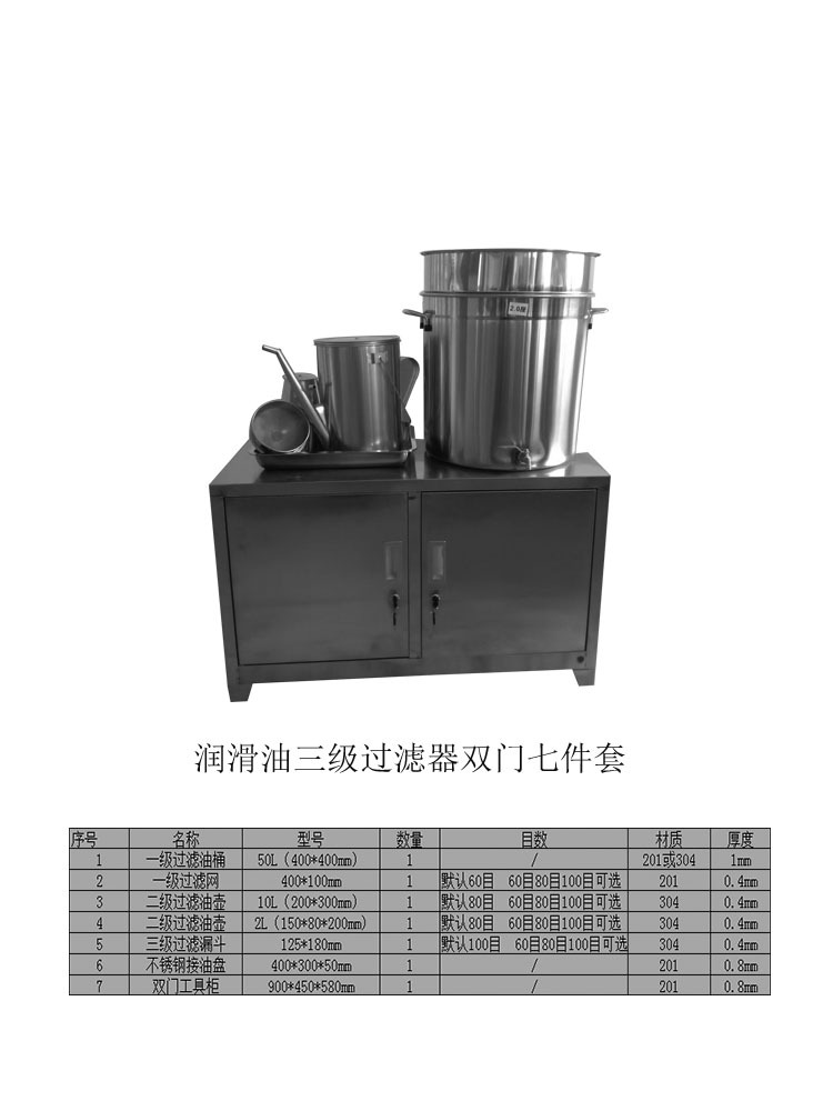 3 단 필터 더블 도어 7 피스 세트