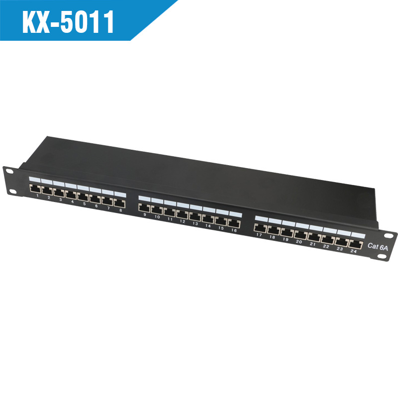 24口普通屏蔽超六类配线架(KX-5011)
