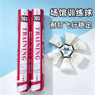 厂家直销艾力克羽毛球批发12只装鸭毛耐打飞行稳定防风室外训练球