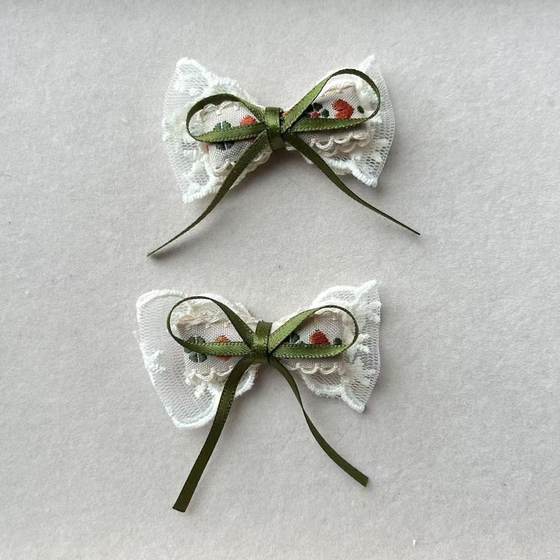 Fresh and Sweet Floral Lace Spring Bow Hairpin Mobile Phone Case Luggage Shoes and Socks Garment Accessories DIY Accessories