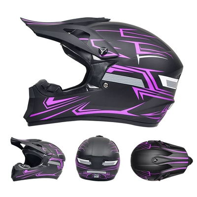 Motorcycle Safety Supplies – Go-Kart Downhill Bicycle Helmets - purple-track-special-contribution-for-foreign-trade-s-55-56-head-circumference