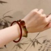 Beaded bracelet, brand small design set, retro universal jewelry, Chinese style, flowered, trend of season