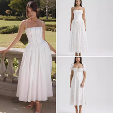 仙女气质时尚高级感法式吊带温柔风连衣裙显瘦碎花吊带连衣裙