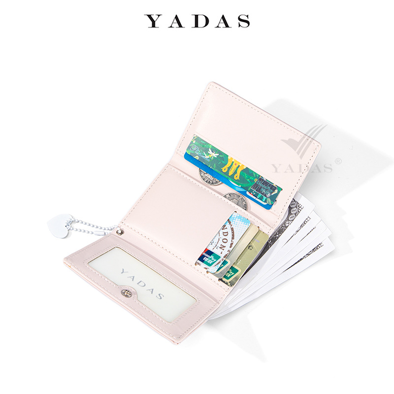 [Adornos de amor] Yadas de las mujeres pequeña cartera al por mayor amor en relieve pu corto monedero cartera