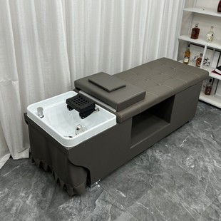 Free Shipping Thai Shampoo Bed with Water Heater Flushing Bed Beauty Salon Fully Reclining Shampoo Bed for Hair Salon Use