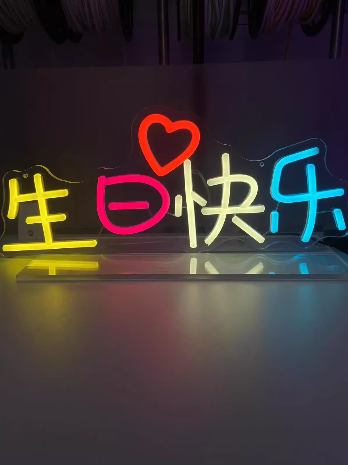 Neon light hand-held fan sign for celebrity concert fans' support light sign ins glowing birthday LED sign
