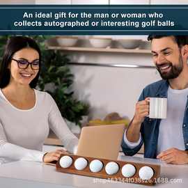 木制高尔夫球收藏展示盒家居桌面摆件高尔夫展示架收纳陈列架