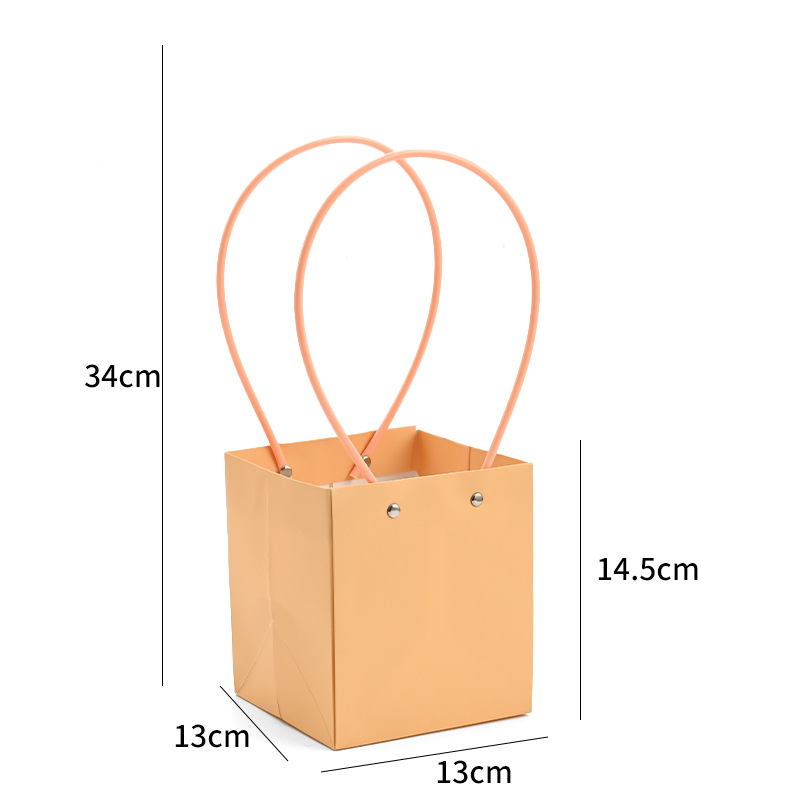 Bolso especial transfronterizo para flores, descuento al por mayor, bolsa trapezoidal de papel kraft impermeable, bolsa de embalaje de regalo, bolsa de ramo