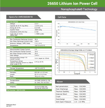 高倍率磷酸铁锂电芯原装A123ANR26650M1B2500mah30C长续航锂电池