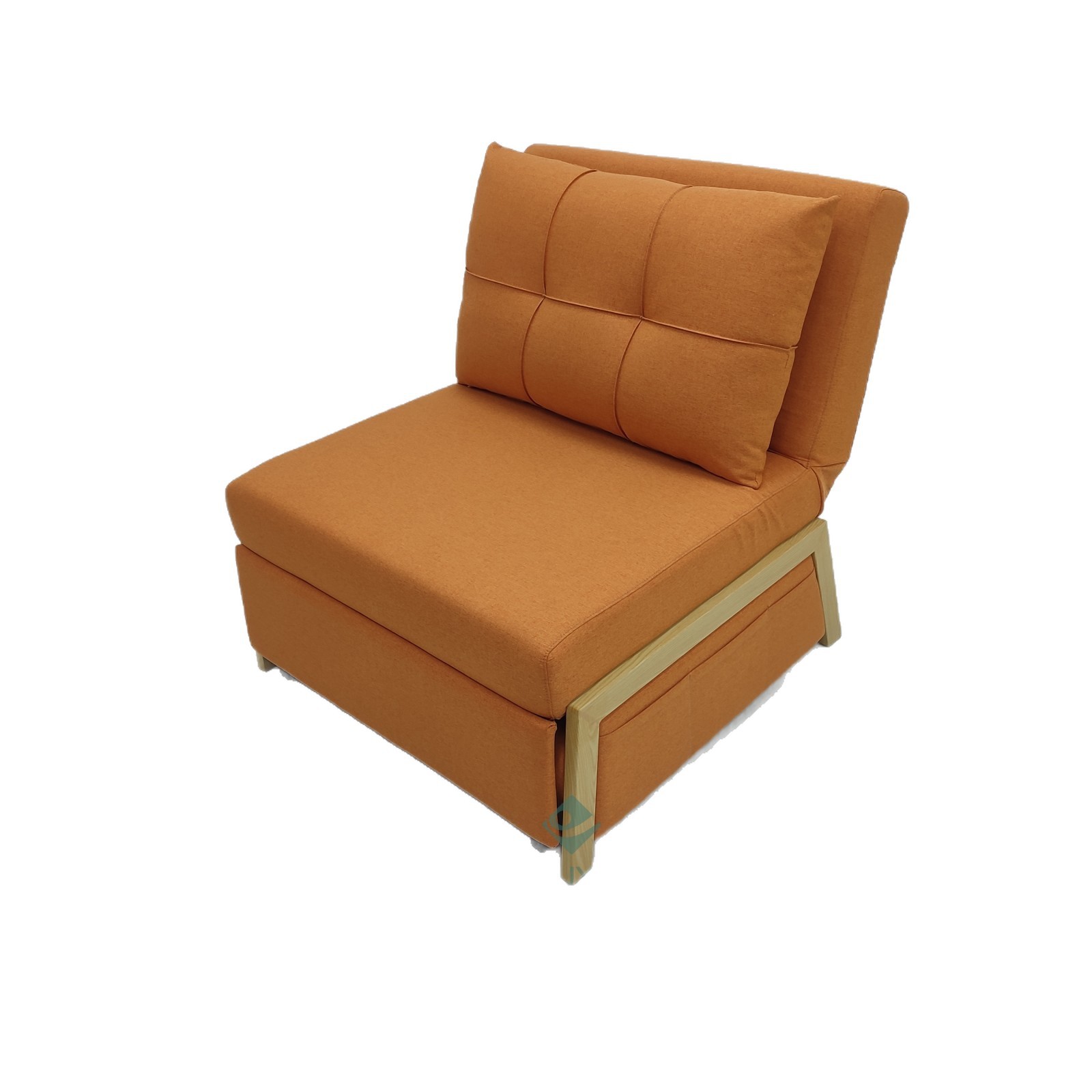 Barrazos de madera peinado multifuncional pequeño tipo sofá cama de una sola persona balcón sala de estar almuerzo sin lavado tela de tecnología telescópica