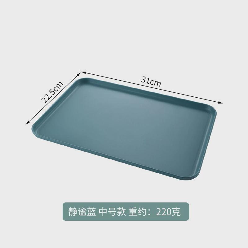 2 Size Plastic Fruit Dessert Tray Desktop Food Storage Plate