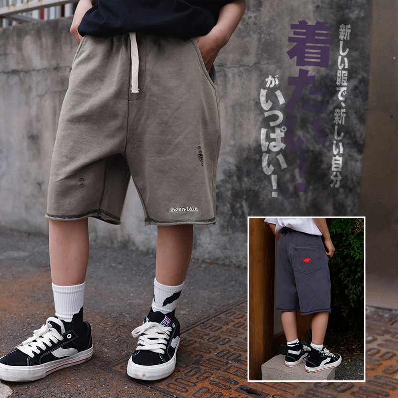 [Out of Stock Size 50% off] Boys' Pants Summer New Style Children's Sports Pants Boys' Breathable Knit Shorts
