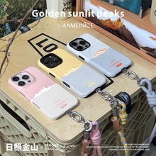 ANMEINICE日照金山原创新款适用iPhone16pro苹果15promax韩国进口