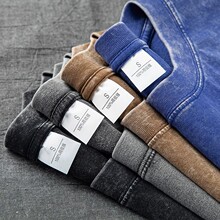 大地色系 300g重磅纯棉水洗做旧短袖T恤纯色宽松美式咔叽休闲体恤