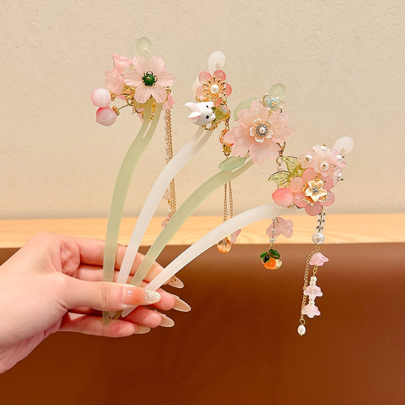 Niñas pinzas de cabello antiguo pinzas de niños nuevos pinzas de cabello chino pinzas de caballo falda de cara a caballo pinzas de cabello chino pasos de rocación estilo nacional de estilo soviético