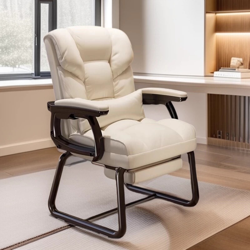 Computer Chair, Home Office Chair, Comfortable for Long Sitting, Gaming Sofa, Reclining Executive Chair, Bow-Shaped Dormitory Leisure Desk Chair Computer Chair, Home Office Chair, Comfortable for Long Sitting, Gaming Sofa, Reclining Executive Chair, Bow-Shaped Dormitory Leisure Desk Chair