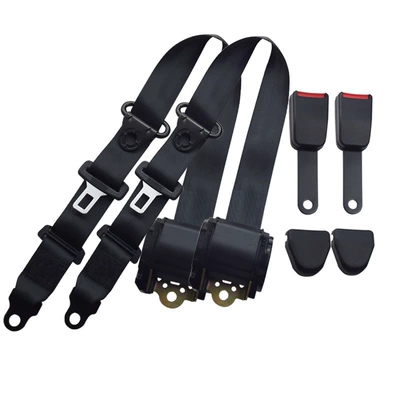 Car seat belt telescopic three-point seat belt - 2-sets-k3-15cm-base