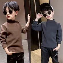 男童半高领德绒打底衫秋冬宝宝柔软中小内搭男女儿童长袖百搭童装