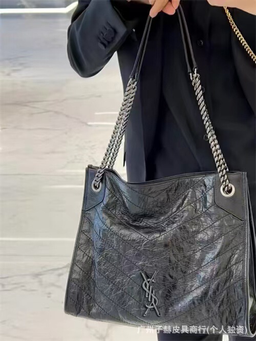 元工場の楊林niki shopping bagトートバッグ本革大容量レジ袋チェーン放浪バッグ|undefined