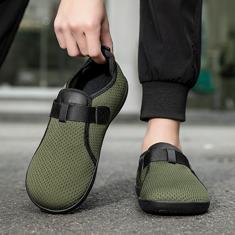 Men's Wide-Toe Shoes, Fashionable Wide-Fit Casual Shoes, Extra Wide and Thick, Wear-Resistant Rubber Sole, Suitable for Young People, for Outdoor Wear, Cross-Border Trade