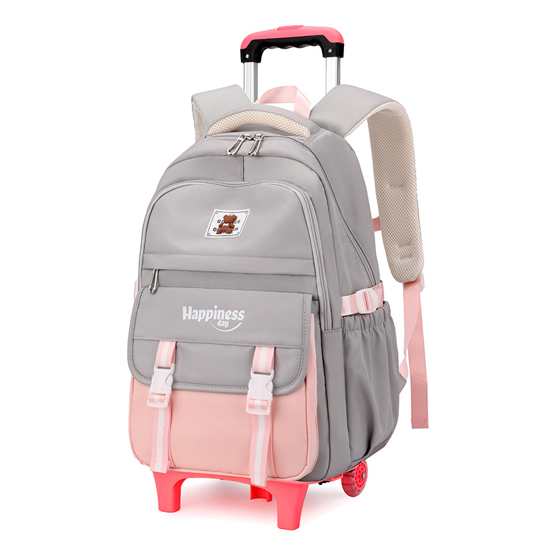 Nuevo pez natural escalera tracción mochila de escuela secundaria de gran capacidad desmontable una mochila de niños