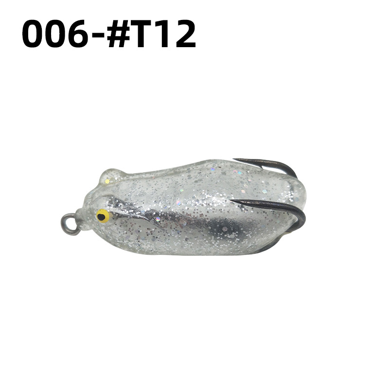 Doble gancho trueno rana trueno cebo fuerte pesca de agua dulce pescado negro lua cebo falso biónico rana cebo suave trueno rana cebo falso 6cm13.5g