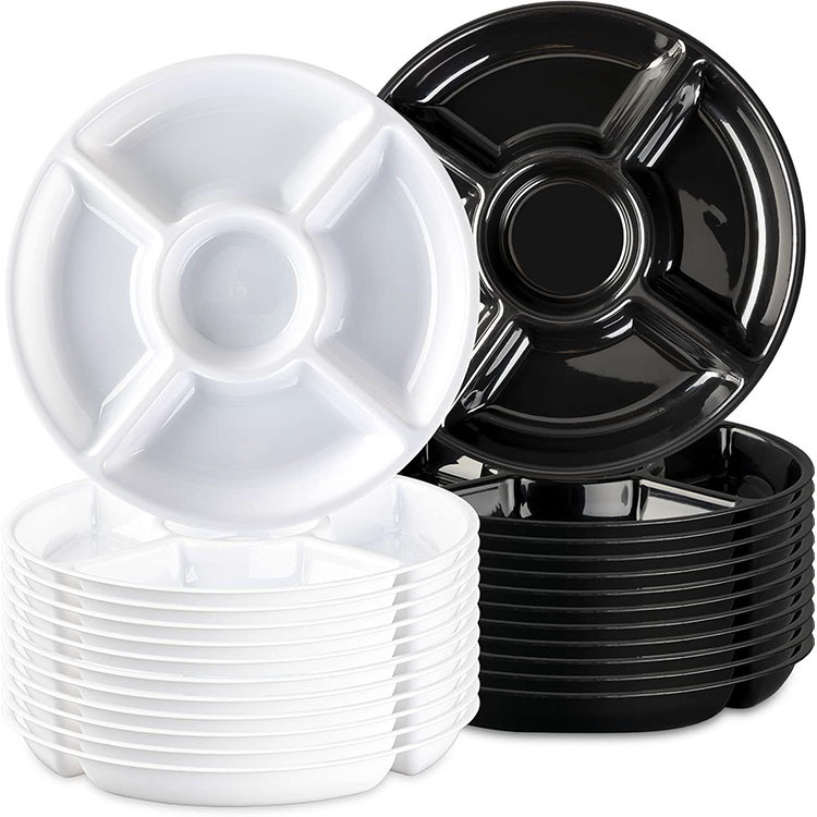 Manufacturer Supplies Plastic Dinner Plates, Fruit Plates, Japanese-Style Plates, Round Household Fruit Plates, Dumpling Trays, Tableware Sets